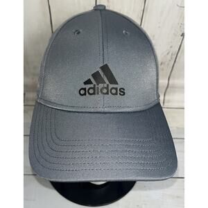 Adidas Men’s Hat Cap Gray Aeroready Breathable Logo Golf Lightweight Outdoor EUC